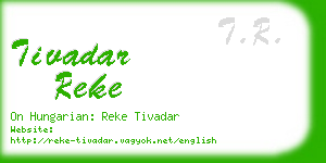 tivadar reke business card